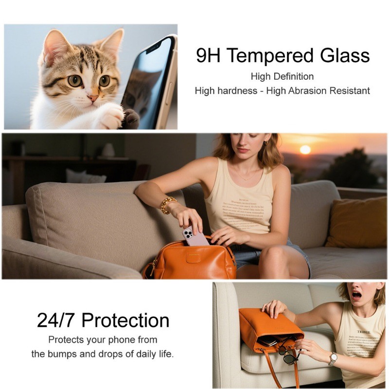 สําหรับ ZTE Nubia Red Magic 11 Pro + 11 Pro 10 10Pro 10S Pro + RedMagic 11 Pro Plus 10 Air 9H HD กระจกนิรภัยป้องกันหน้าจอเต็มรูปแบบป้องกันฟิล์ม - รูปที่ 4