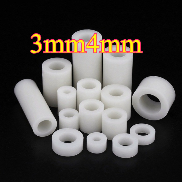 คอลัมน์แยก ABS สีขาว, คอลัมน์แยกฉนวน, คอลัมน์แผ่นพลาสติก 3mm4mm ผ่านคอลัมน์ปลอกไนลอน [XSQ-MB]