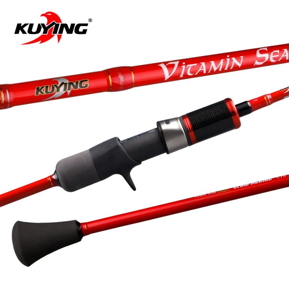KUYING VITAMIN SEA 1.5 ส่วน 1.9m 63 2.04m 68" Casting Spinning Carbon Lure Fishing Slow Jigging Rod 
