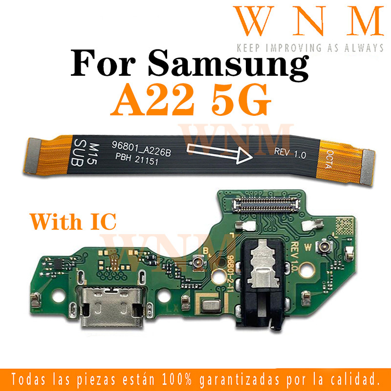 สําหรับ Samsung Galaxy A22 5G A226 เมนบอร์ดหลักเมนบอร์ด flex Board Connector จอแสดงผล LCD USB ชาร์จพอร์ต Dock Connector ชาร์จสายเปลี่ยนอะไหล่
