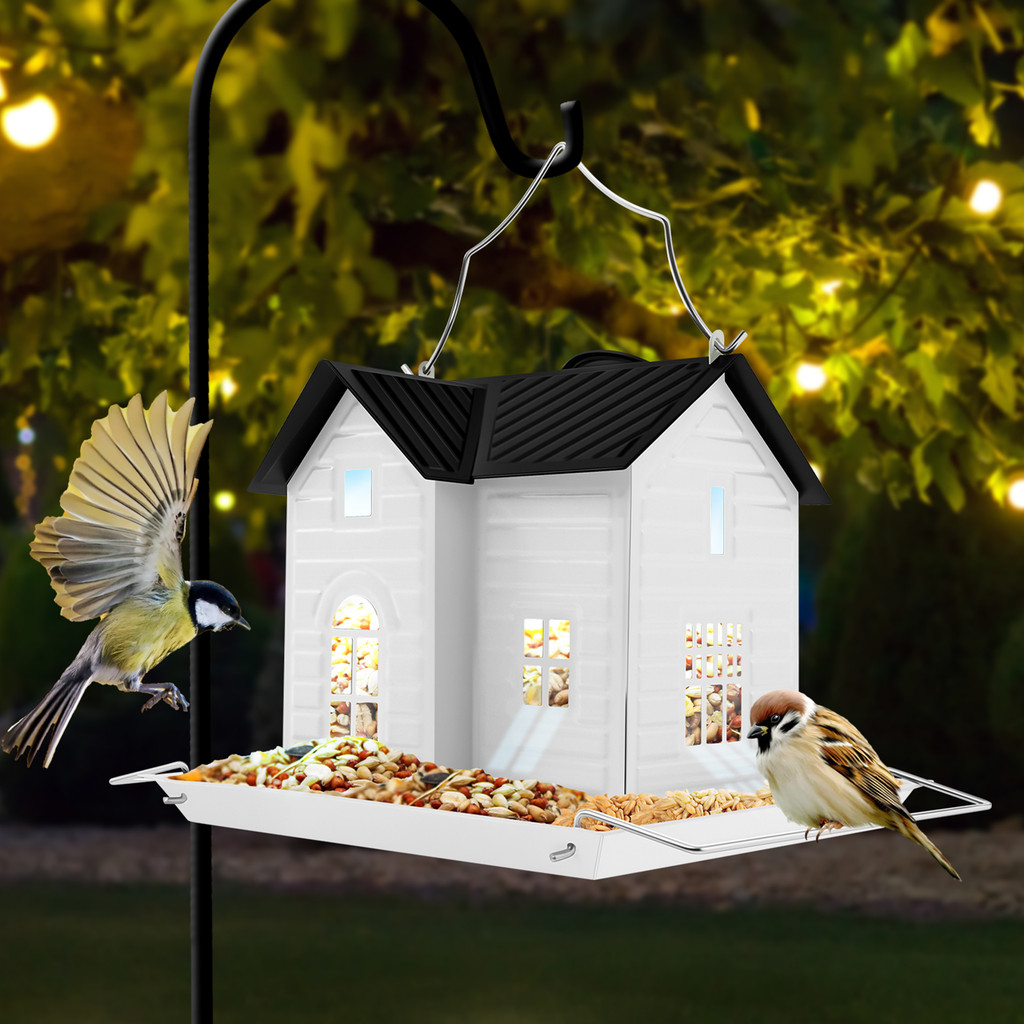 Hummingbird Squirrel Feeder แขวนโลหะ Bird House Feeder นําเสนอคนรักนก Gardener SHOPQJC1168