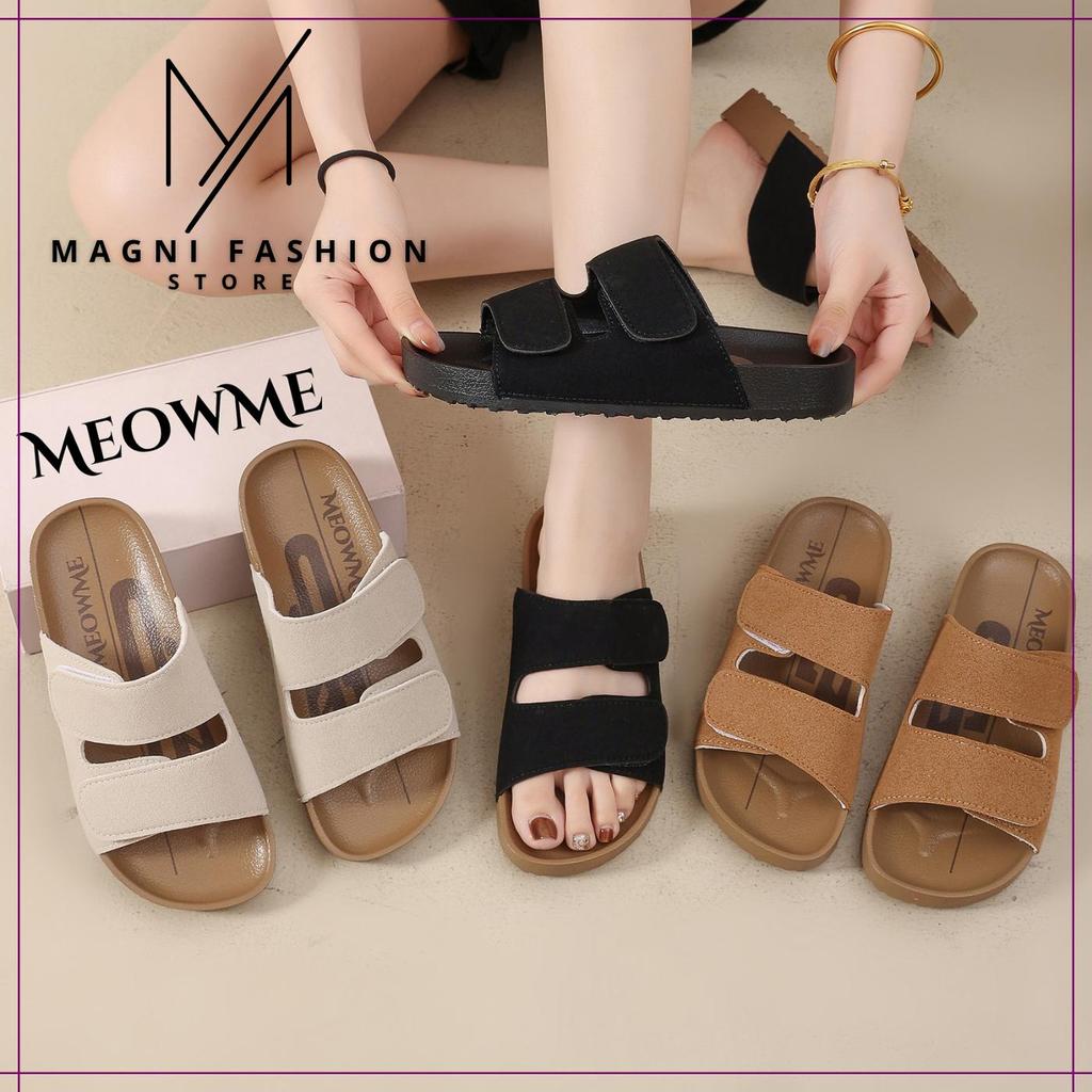Magni New Trending Soft suede strap Womens Sandal 2025 Kasut Wanita Gaya Terbaru 2025 Tapak Lembut J