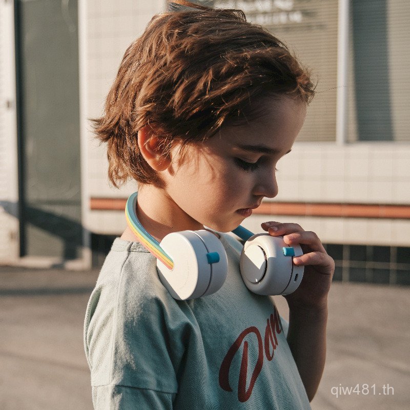 ขี้เกียจแขวนแบบพกพา usb Leafless พัดลมขนาดเล็กแขวนคอพัดลมคอขนาดเล็กเด็กนักเรียน zoyzoii ชาร์จ 6MCS