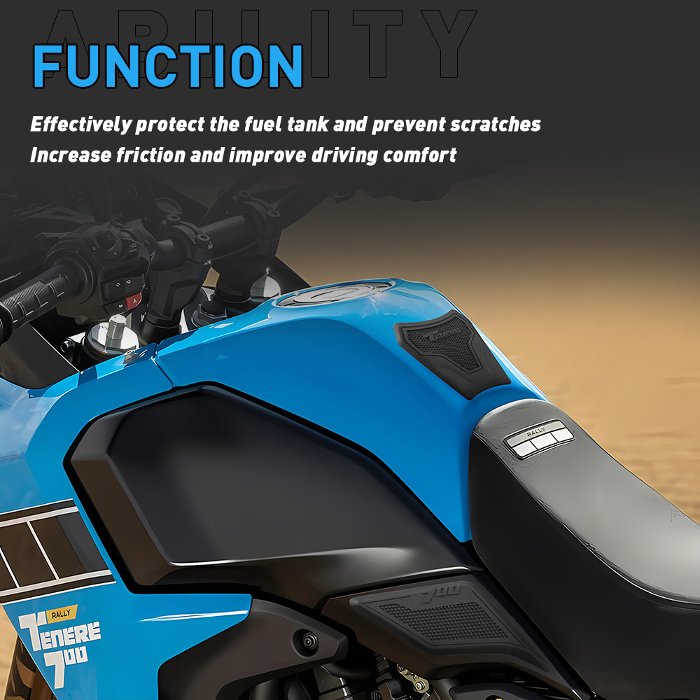 สําหรับ YAMAHA TENERE 700 2025 อุปกรณ์เสริม Tank Pad Protector ครอบคลุม Tankpad เข่า Anti-slip PadsRubber สติกเกอร์