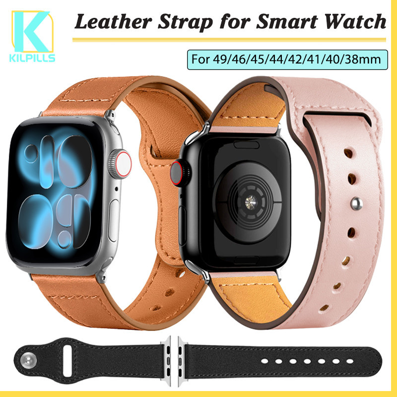 สายหนังสําหรับ IWatch Apple Watch Ultra 3 2/Ultra Series 11 10 9 8 7 6 5 4 SE 3 2 49 45 46 41 44 40 