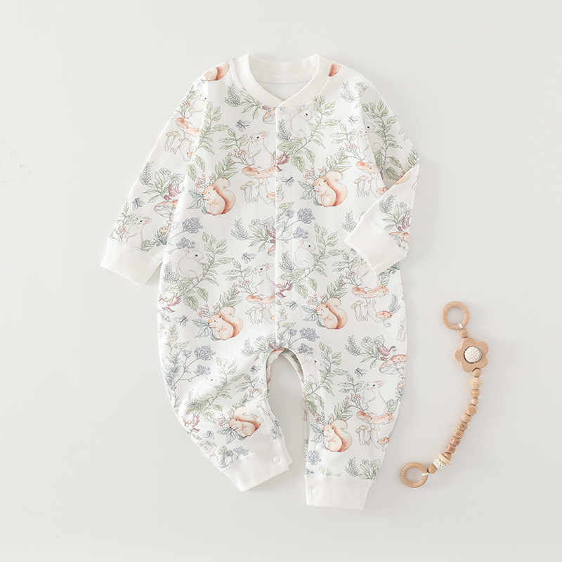 ชุดจั๊มสูทเด็กสไตล์คลาสสิก ทำจากผ้าฝ้ายแท้ เหมาะสำหรับทารกแรกเกิด