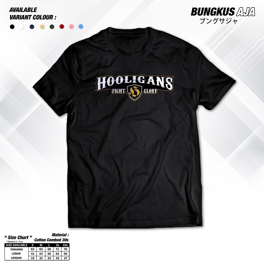 Hooligans Fight Glory เสื้อยืด Racing Football Football Distro เสื้อผ้าฝ้าย Combed 30s A1199