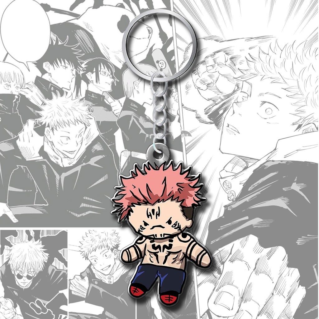 Ryomen Sukuna Chibi Jujutsu Kaisen พวงกุญแจอะนิเมะมังงะของขวัญสําหรับคู่รักเพื่อนครอบครัว