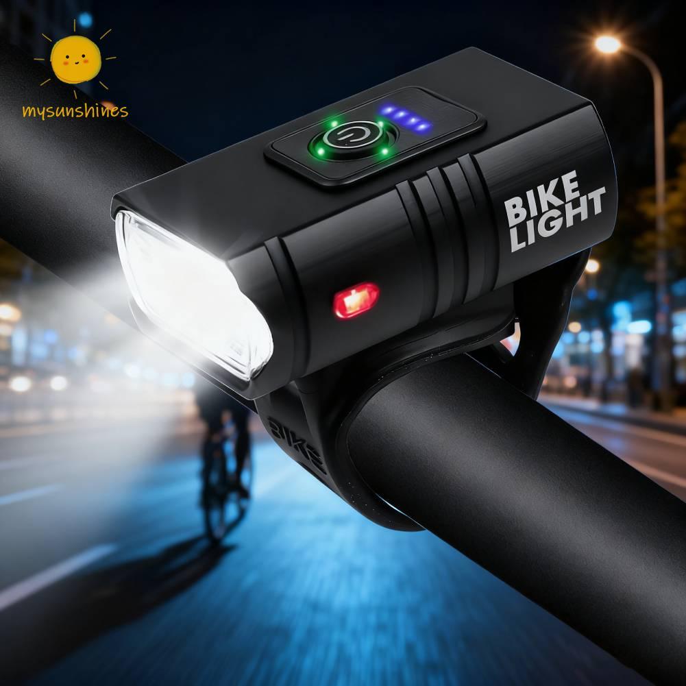 ไฟจักรยาน LED 10W 800LM 6 โหมด USB ชาร์จไฟหน้า MTB