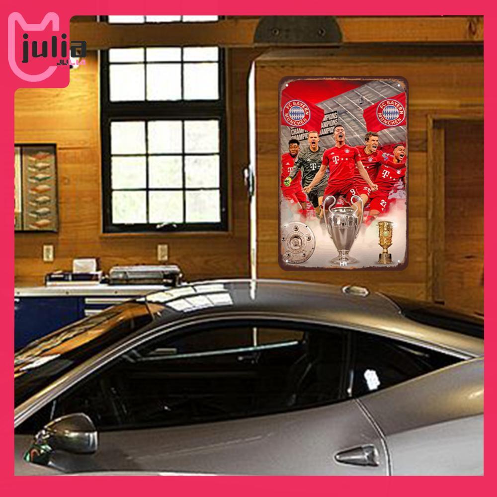 ภาพวาดเหล็กสี่เหลี่ยมVintage Bayern Munich ขนาด 20x30 cm