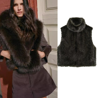 ZARA เสื้อกั๊กขนเทียม 1255726 1255727 1255728