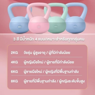 เคตเทิลเบล เคตเทิลเบลล์แบบนุ่ม 10/8/6/4/2กก ดัมเบล kettlebell ลูกตุ้มยกน้ำหนัก เวทเทรนนิ่งเวทยกน้ำหนัก