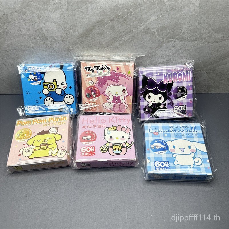 Kuromi กันน้ําการค้าต่างประเทศสติกเกอร์รูปทรงพิเศษวัสดุ Self-Adhesive ชนิดบรรจุกล่องคู่มือชิ้น 60 สุ