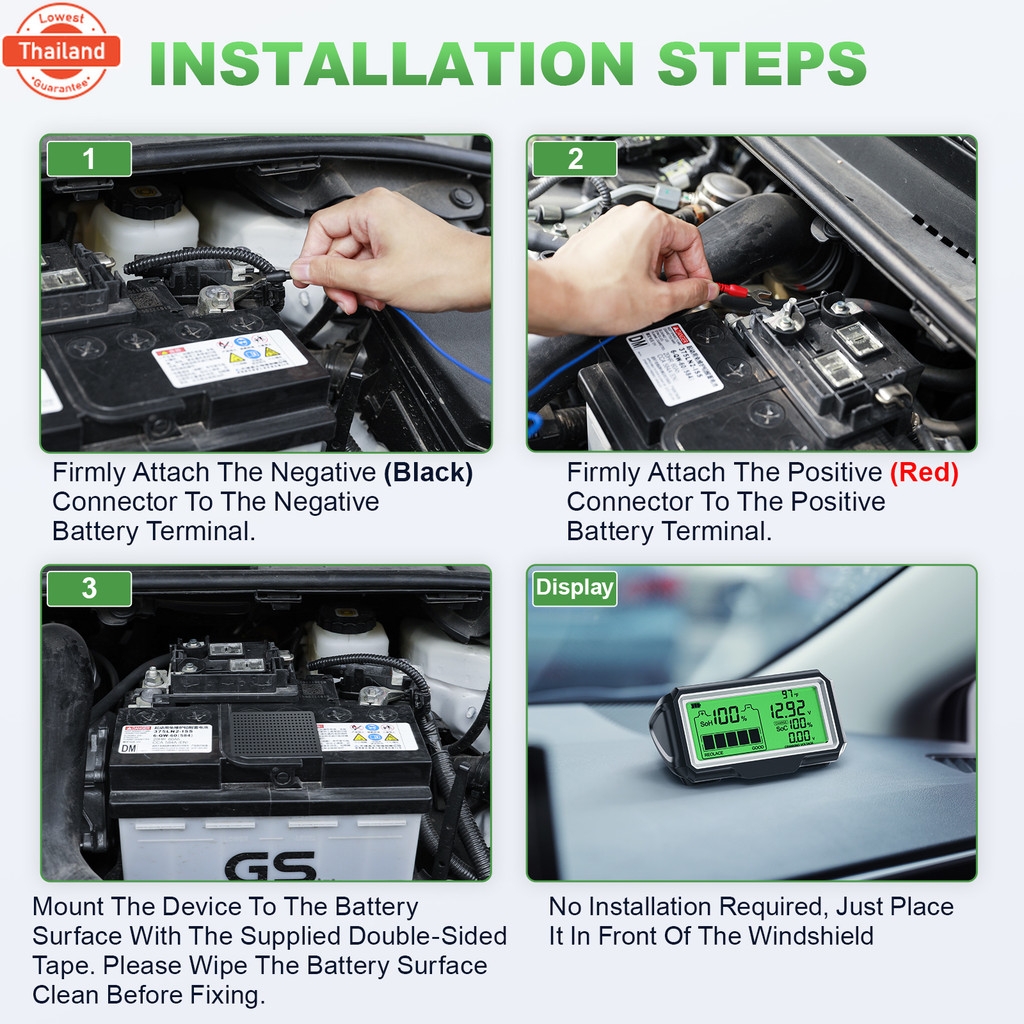 ancel BM200 เครื่องวัดและทดสอบแบตเตอรี่รถยนต์ 12V แบบบลูทูธ
