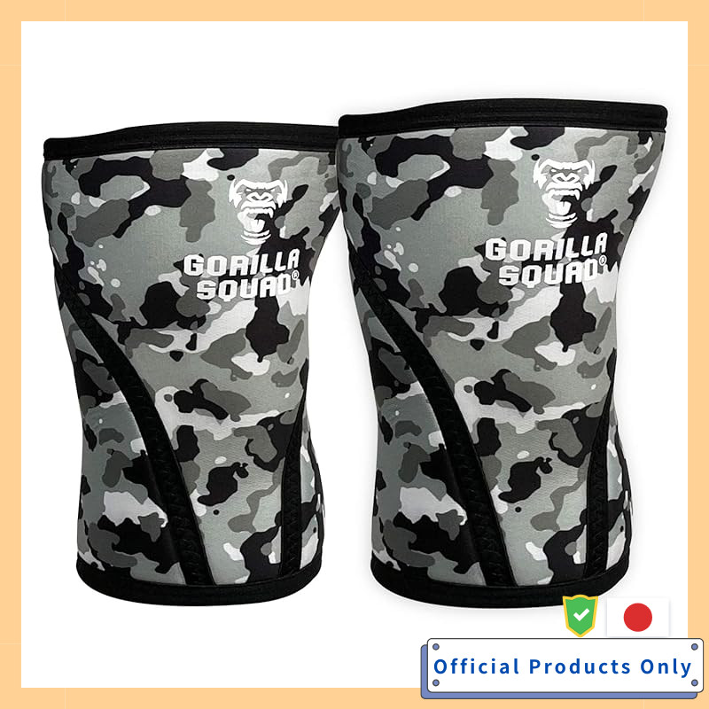 GORILLA SQUAD Knee Sleeves 7mm Neoprene Weightlifting Knee Support Set Red XL