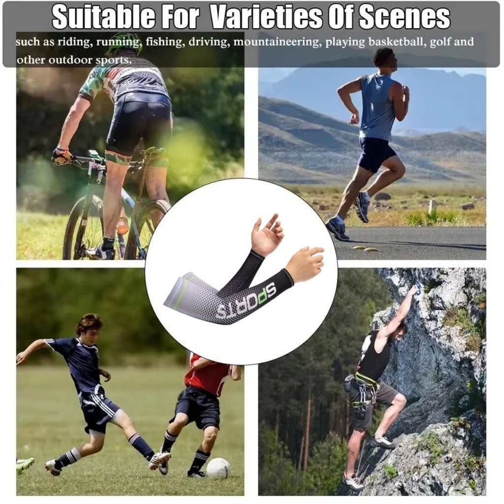 เก็บปลายทาง！1คู่ ปลอกแขนกันแดด UV ผ้าลื่น สำหรับขับรถ มอเตอร์ไซค์ กลางแจ้ง อเนกประสงค์ หลายสีให้เลือก - รูปที่ 7