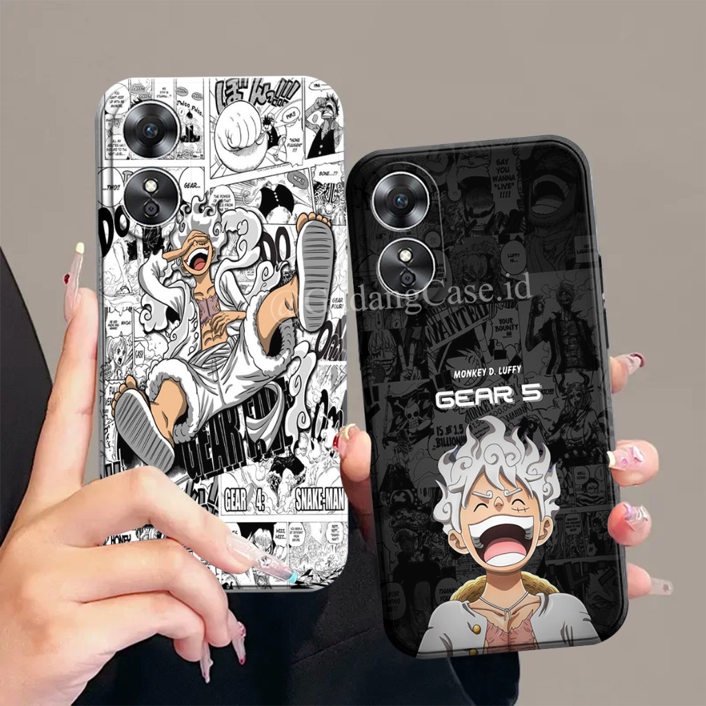 Case Pro Camera Oppo A18/A38/A58 4G/A78 4G/A78 5G/A79/A98/Reno 10 5G Motif Luffy Gear 5CASE TURBO.ID