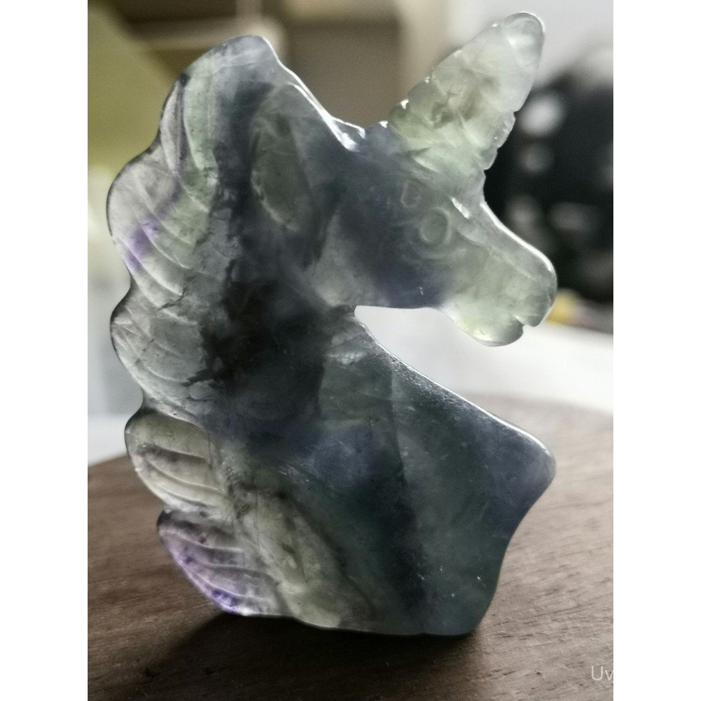 เครื่องประดับหินสี Fluoriteต่างๆ Unicorn Semi-Precious Stone Crafts A5YK