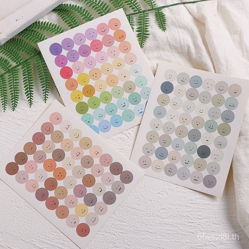 Ins Style Morandi Color Color Decorative Dot Sticker Earth Color Sealing Sticker Handbook Card Photo