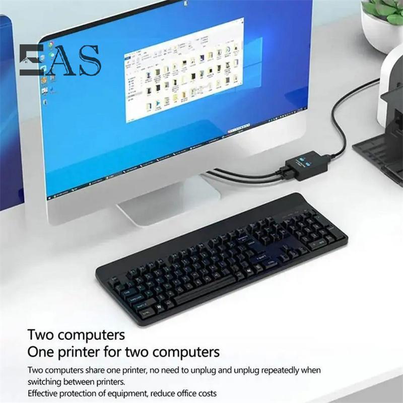 [EA] USB2.0 2 พอร์ต Hub USB Switch เครื่องพิมพ์ Sharener Twoputers Splitter U ในแชร์เครื่องพิมพ์ดิสก
