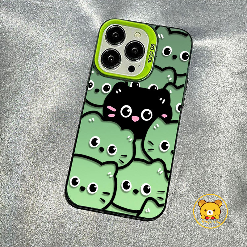 การ์ตูนแมวเคสโทรศัพท์สําหรับ OPPO Reno 15 15C 14F 14 13F 13 12 Pro 12F 11F 11 10 Pro Plus 9 8 8T 8Z 7Z 7 Pro Lite ตลกน่ารักปลอกคู่ Matte กันกระแทกปกหลัง