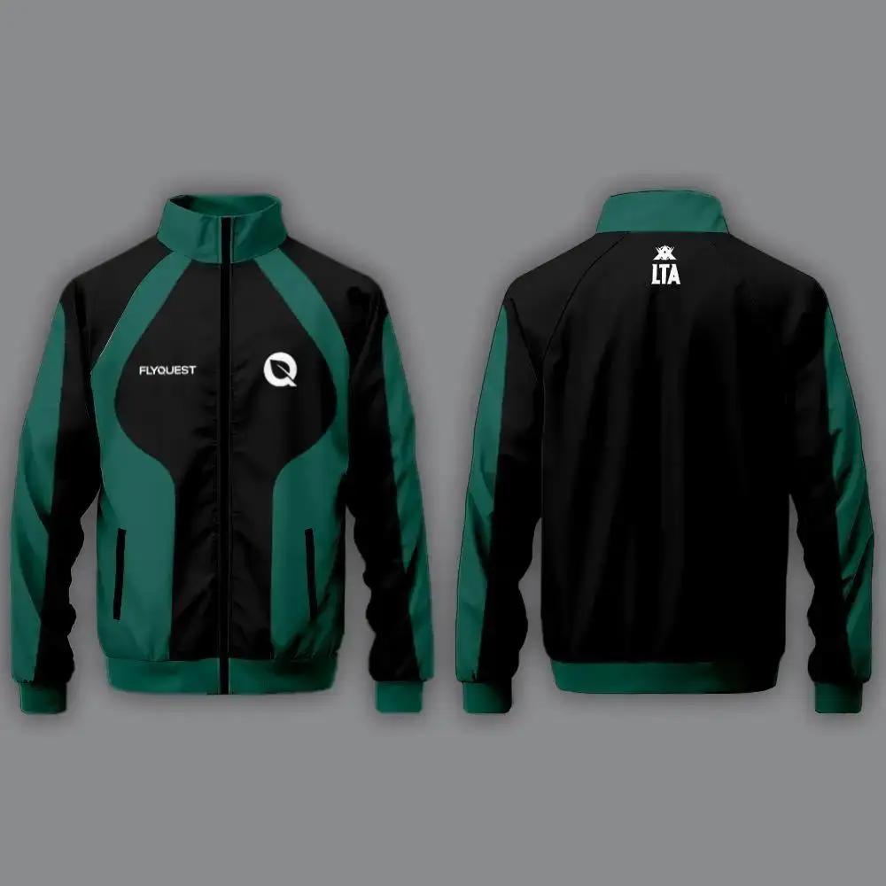ใหม่ FlyQuest ชุดทีม League Esports Training Jacket เสื้อโค้ทคอตั้งซิปสําหรับผู้ชาย