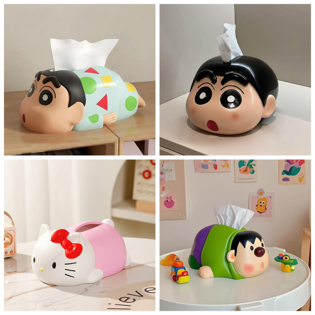 การ์ตูนเครยอนชินจังกล่องกระดาษทิชชูความจุขนาดใหญ่ผู้ถือกระดาษทิชชูบ้านหอพักซัพพลาย