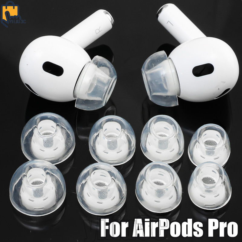 ที่อุดหูหูฟังโปร่งใส XS/M/L - หมวกเอียร์บัดแบบนุ่มกันลื่น - ใช้ได้กับ AirPods Pro - หูฟังลดเสียงรบกวน - ฝาครอบป้องกันซิลิโคน - จุกหูฟังทดแทน