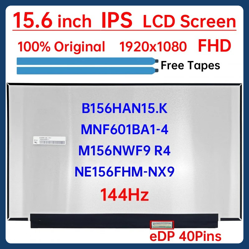 15.6 นิ้ว 144Hz แล็ปท็อปหน้าจอ LCD NE156FHM-NX9 สําหรับ Lenovo LOQ 15AHP9 15ARP9 15IAX9 15IAX9E 15IA