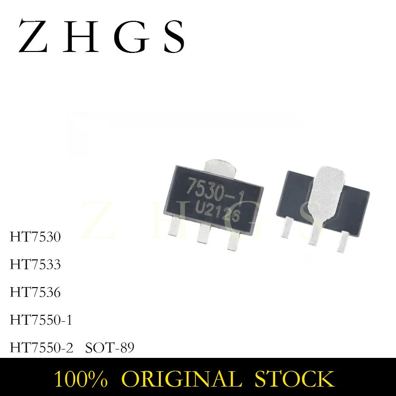 5PCS HT7530 HT7533 HT7536 HT7550 SOT-89 HT7530-1 HT7533-1 HT7536-1 HT75510-1 HT7550-2 SOT89 7530 753