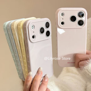 สีชมพูเคสโทรศัพท์สําหรับiPhone 17ProMax 17Pro 17 16ProMax 16Pro 16 15ProMax 15Pro 15 14ProMax 14Pro 14 13ProMax 13Pro 13 12 Soft Anti-fall Yellowingทน