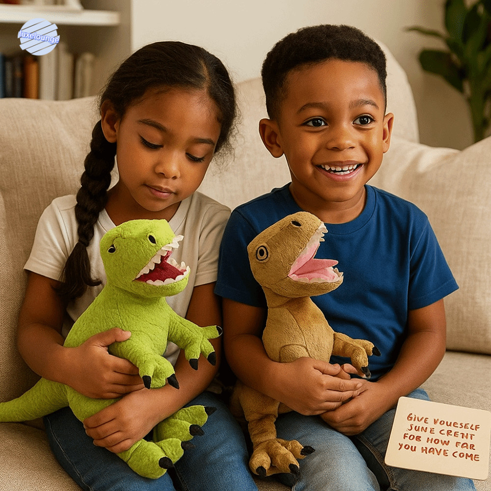 ตุ๊กตา LUXELUNGE Green Triceratops, ผ้าฝ้าย PP Tyrannosaurus Rex ไดโนเสาร์ตุ๊กตาหมอน, Creative Velociraptor คอลเลกชันสบายจําลองตุ๊กตาตุ๊กตาคริสต์มาส