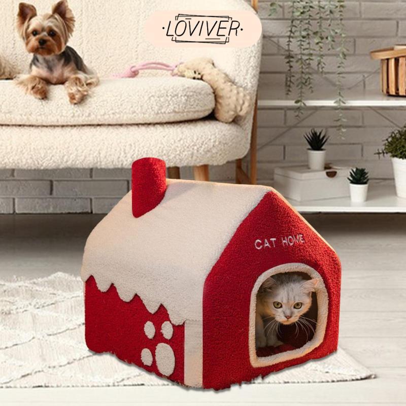 Snow House ที่นอนแมวสําหรับแมวในร่ม Funny Play & Sleep Puppy Kennel สัตว์เลี้ยงแบบพกพา Nest ตกแต่งงานรื่นเริงบ้านแมวที่สะดวกสบาย ราคา ถูกที่สุด ดีลบีเคเค แกลเลอรีภาพที่ 3
