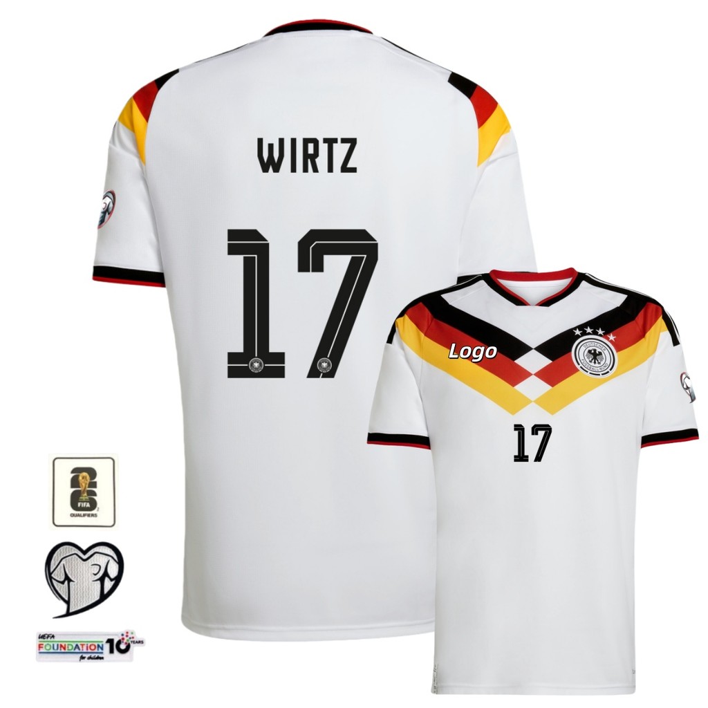 เสื้อฟุตบอลแขนสั้นสำหรับผู้ชาย #17 WIRTZ แบบบ้าน