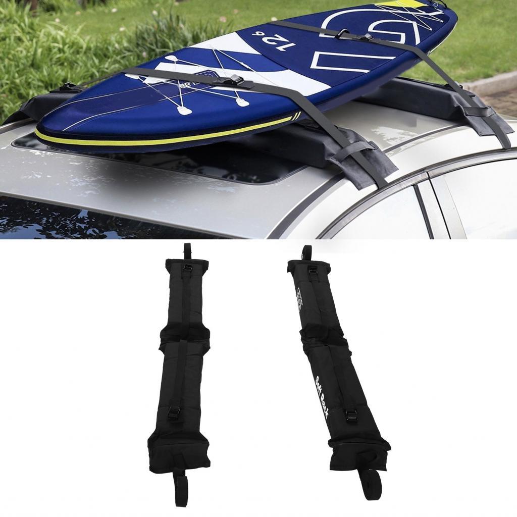 Ilike Fabater Soft Roof Rack Pads Universal Car Pad สําหรับต่างๆ Crossbars 132LBS โหลดหลังคากระเป๋าเ