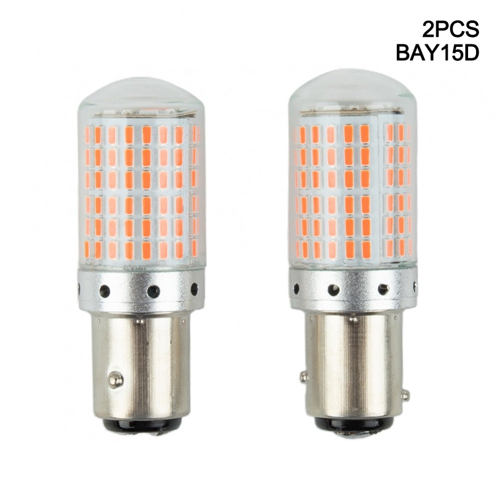 หลอดไฟ LED 1157 BAY15D หลอดไฟ LED 3014 SMD ไฟท้ายไฟเลี้ยวกําลังสูง