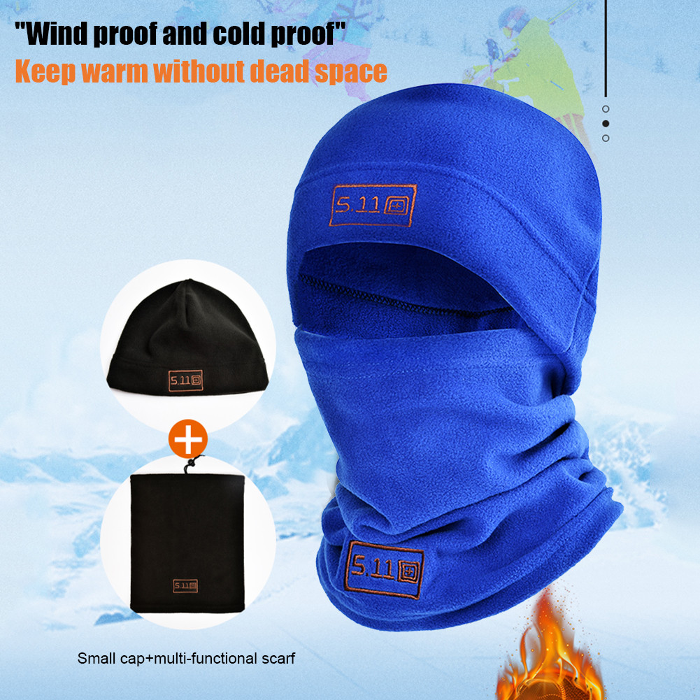ฤดูหนาวขนแกะไหมพรมฮู้ดใบหน้าหน้ากากกีฬารถจักรยานยนต์ขี่จักรยานสกีหมวกผ้าพันคอ - รูปที่ 7
