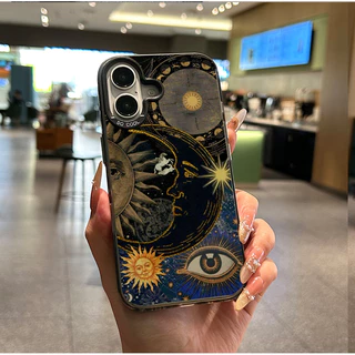 For iPhone เคสไอโฟน ดวงอาทิตย์ตา 13 14 11 Pro 16 Pro Max 15 14 PRO 11 MAX X XS MAX XR 7/8PLUS 15 16 Plus 12