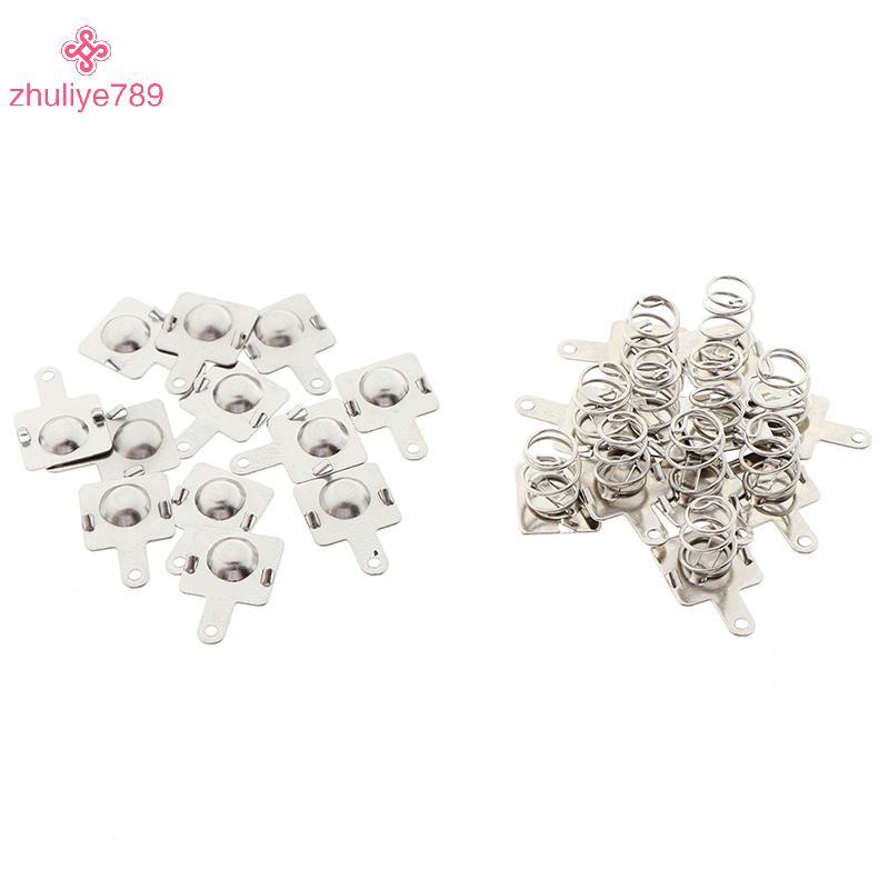 <zhuliye789> 10 คู่เปลี่ยนแบตเตอรี่โลหะสปริงแผ่นสัมผัสสําหรับแบตเตอรี่ AA AAA Nice