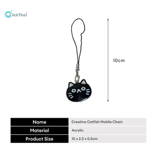 สายห้อยโทรศัพท์ ที่ห้อยกุญแจ Creative Cat Little Fish Phone Chain คู่โทรศัพท์กระเป๋าแฟชั่นจี้