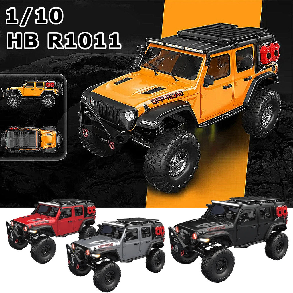 1/10 Hb Rtr R1011 Rc รถ 2.4g Full Proportional Rock Crawler ไฟ Led 4wd Off-road ปีนเขารถบรรทุกรีโมทค