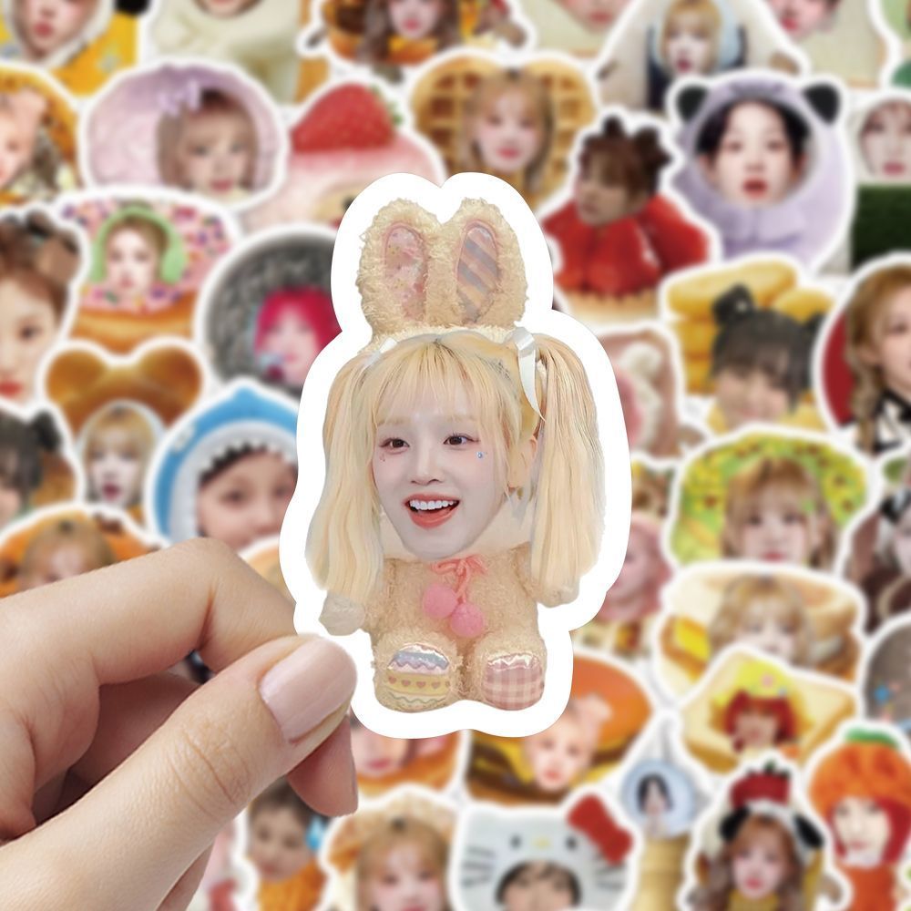 300 แผ่นเพลง Yuqi สติกเกอร์หัวใหญ่น่ารักเพลง Yuqi อาหาร Avatar การ์ตูน gile สติกเกอร์สินเดี่ยว 300 Z