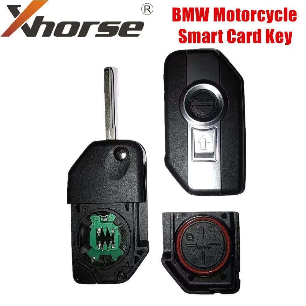 Xhorse XSBMM0GL XM38 สมาร์ทการ์ดคีย์สําหรับรถจักรยานยนต์ BMW พร้อมชิป 8A 3 ปุ่มไม่มีโลโก้