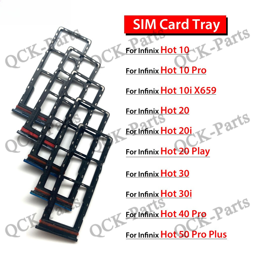 สําหรับ Infinix Hot 20i 20 Play 30 30i 40 Prot 50 Pro Plus ซิมการ์ดถาดผู้ถืออะแดปเตอร์อุปกรณ์เสริม