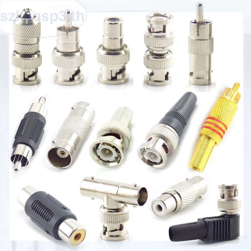 BNC RCA ชายหญิง BNC RCA ชายหญิงอะแดปเตอร์ปลั๊ก Coax Cable Video Audio Wire Converter Connector THK3