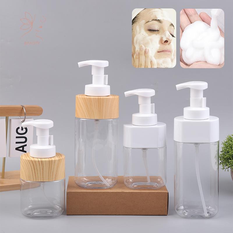 [maybeauty] 300/500ml โปร่งใสกดฟองตู้ทําสบู่มือขวดเปล่าเจลอาบน้ํา Fcial Cleanser Mousse คอนเทนเนอร์เดินทางแบบพกพา {TH}