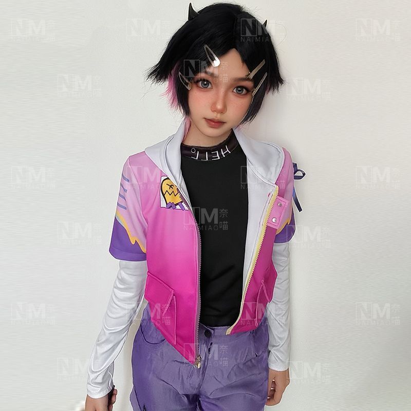Valant Cos VALORANT Clove ชุดคอสเพลย์แหวนผู้หญิงกระเป๋าเป้สะพายหลังและเสื้อผ้าสตรีอินเทรนด์