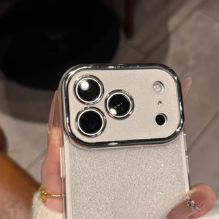 เปลี่ยนไป 17Luxury Fine Flash เคสโทรศัพท์หน้าต่างขนาดใหญ่สําหรับ iPhone 17 16 15 14 13ProMax Anti Slip และ Anti Drop ป้องกันปกหลัง