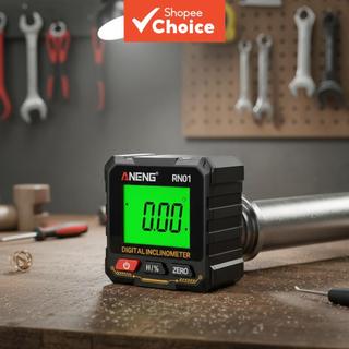 ANENG RN01 Smart Digital Angle Meter 360 Degree Mini Inclinometer Protractor Tester with Four-Sided Magnets