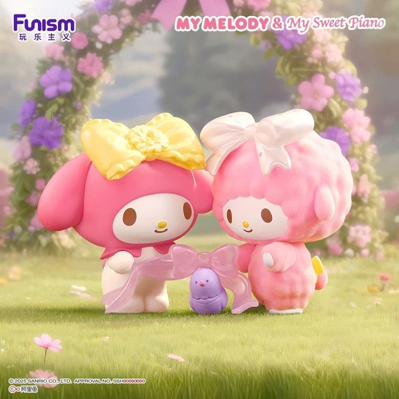 ของแท้ Funism Funism Sanrio Family Mystery Box Melody ต้องมี Funism Lamb อินเทรนด์เล่นเครื่องประดับน